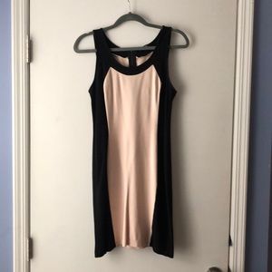 Pink and black dress
